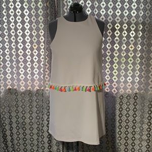 Bright & White Neon Tassel Dress